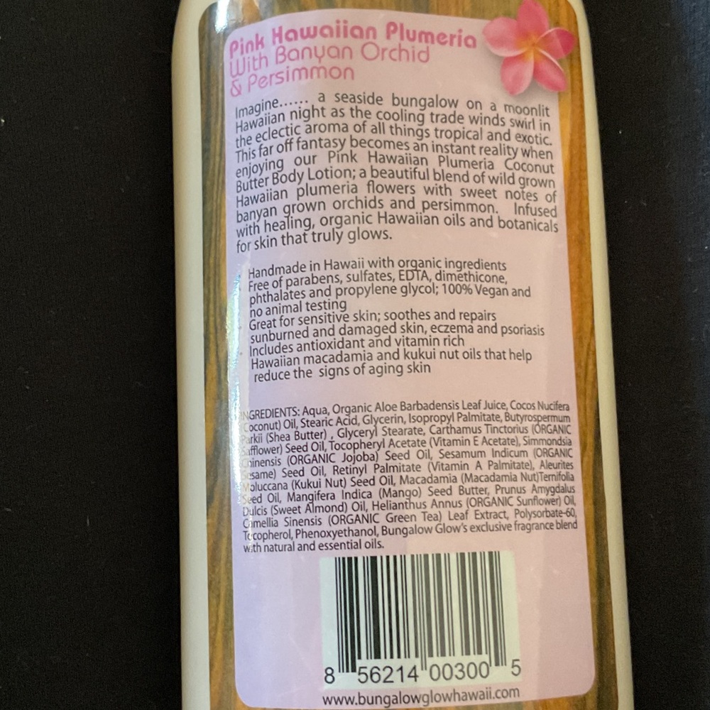 BN Pink Hawaiian Plumeria Body Lotion made in Hawaii - Picture 4 of 4